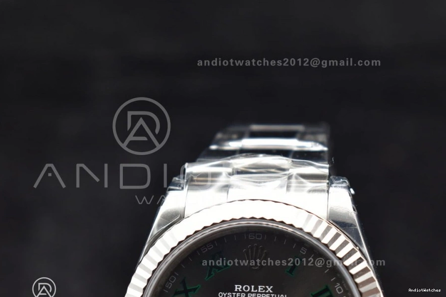 HighPerformance 590 Gray Roman Oyster VS Bracelet SS on 1:1 41 Edition DateJust 126330 VSF Best Green 904L Dial 1118